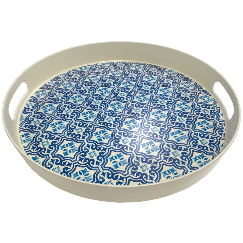 Mediterranean Tray With Handle 34.5cm x 4.5cm
