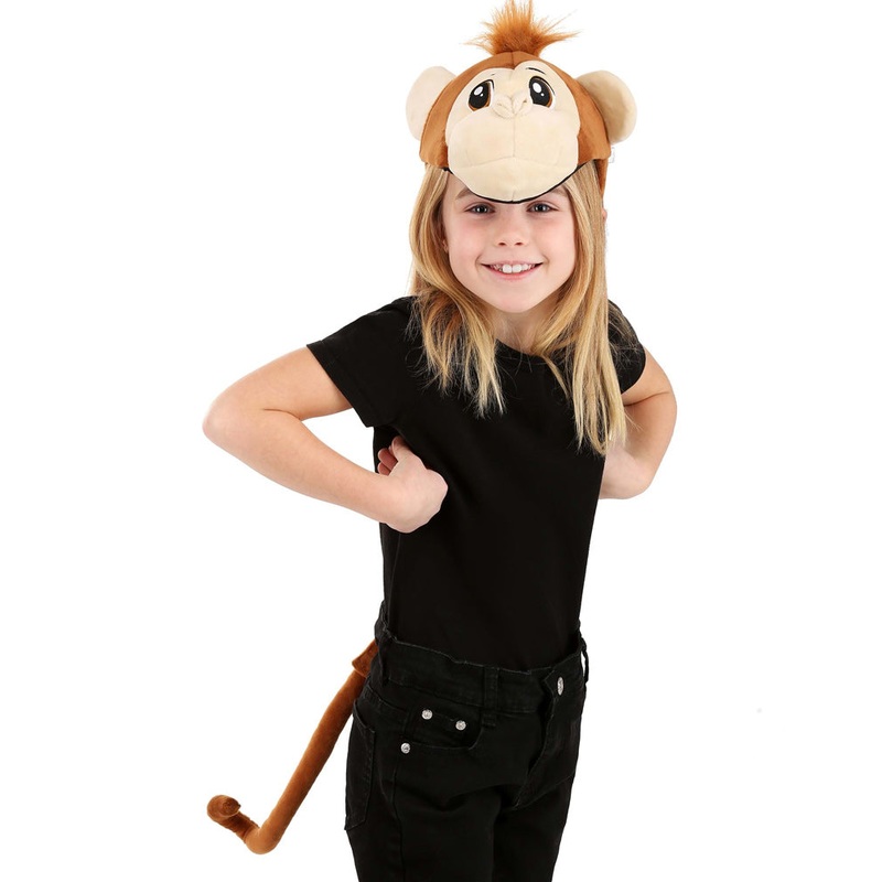 Monkey Plush Headband and Tail Deluxe Set