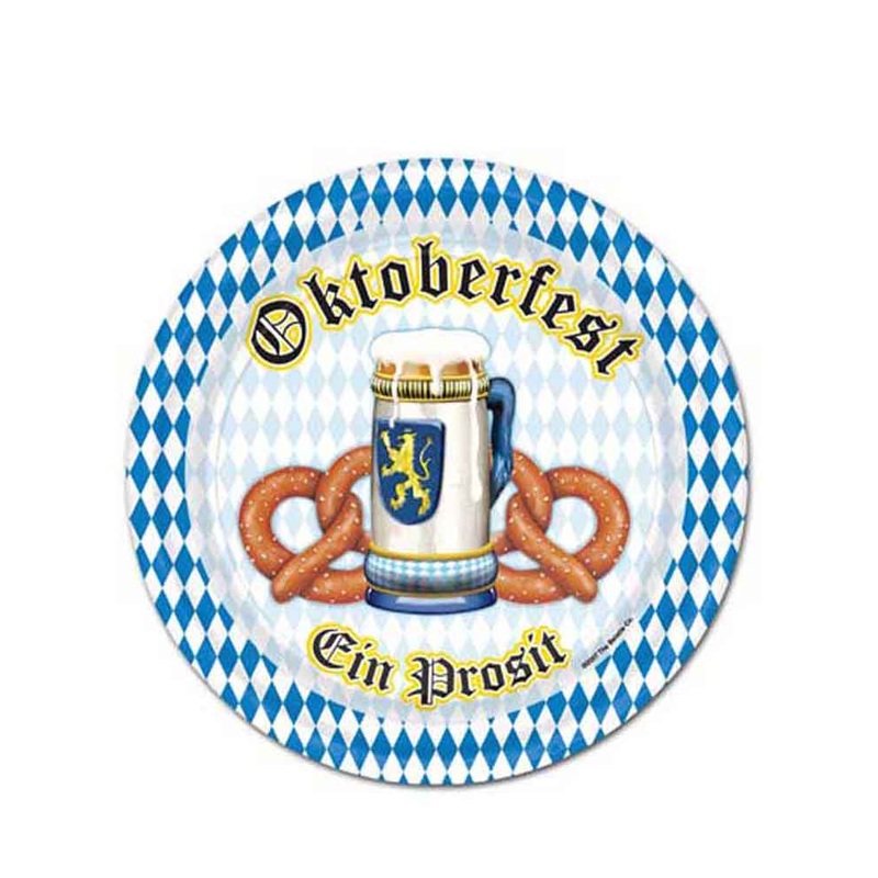 Oktoberfest 23cm Party Plates Pack of 8