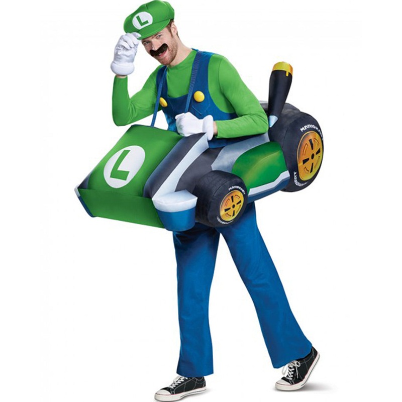 Super Mario Brothers Luigi Kart Inflatable Adult Costume