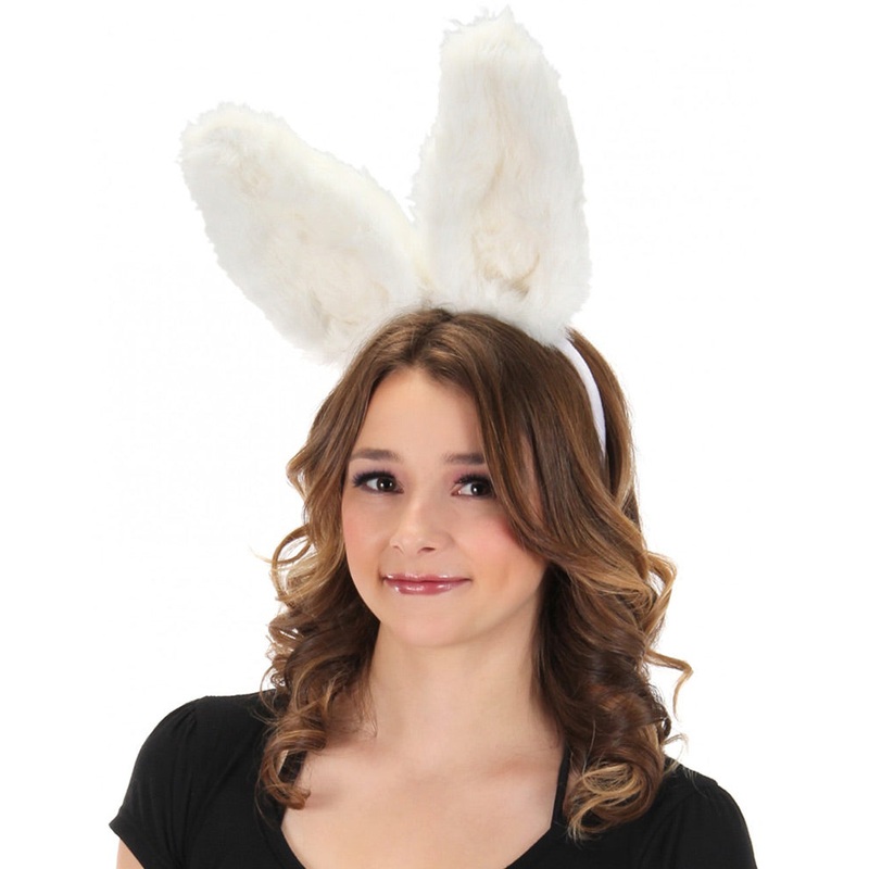 White Bendy Bunny Ears Deluxe Headband