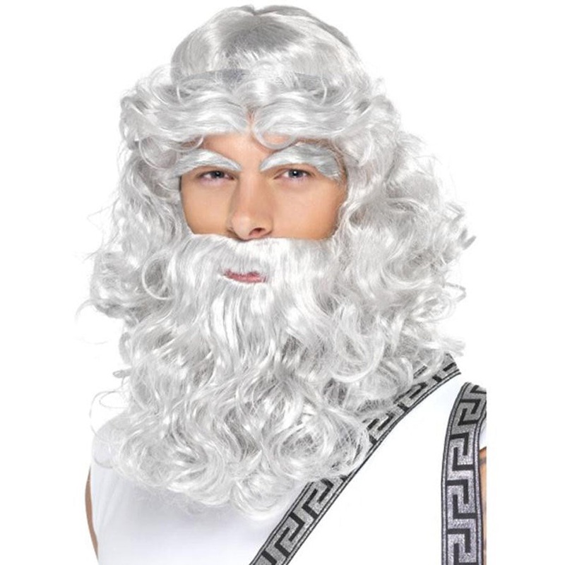 Zeus Curly Grey Wig