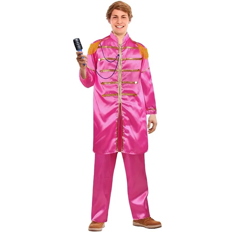 1960s Band Pink Mens Costume