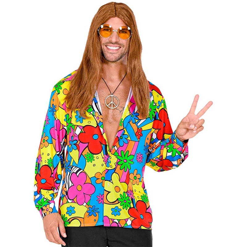 60s Flower Power Mens Shirt