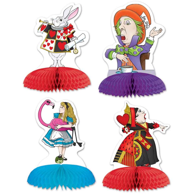 Alice in Wonderland Mini Centrepieces Pack of 4