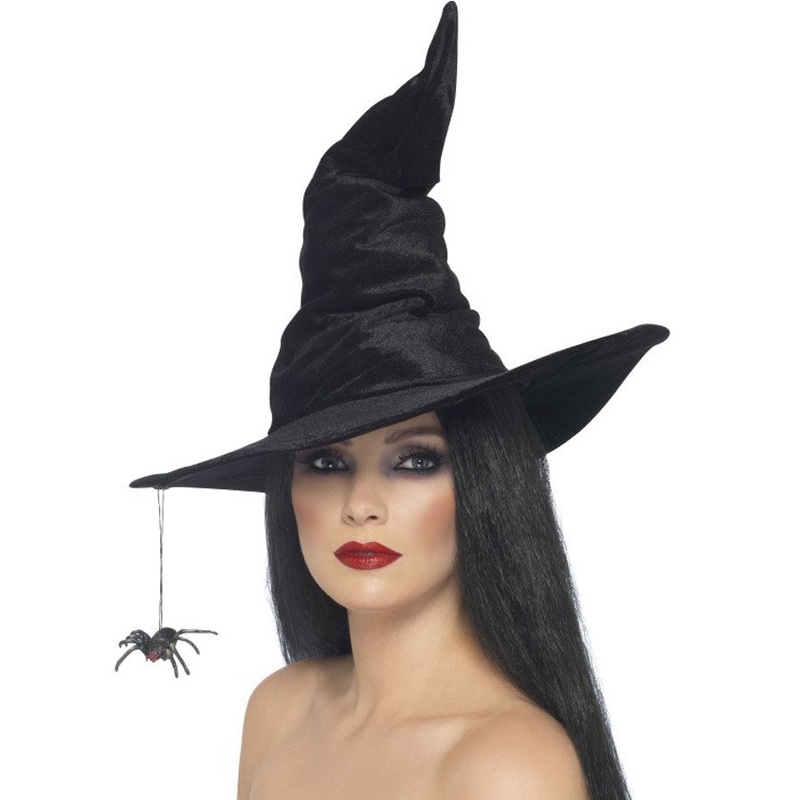 Black Witch Hat with Spider