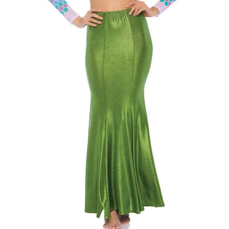 Green Shimmer Spandex Mermaid Skirt