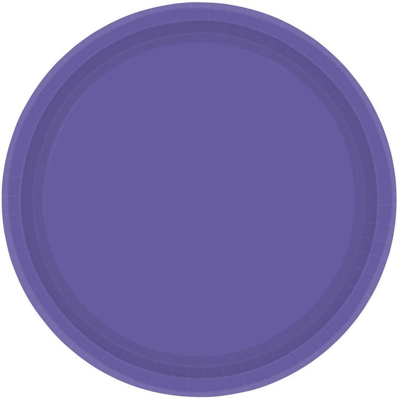 Paper Plates 23cm Round 20CT FSC – New Purple – No Plastic Coating
