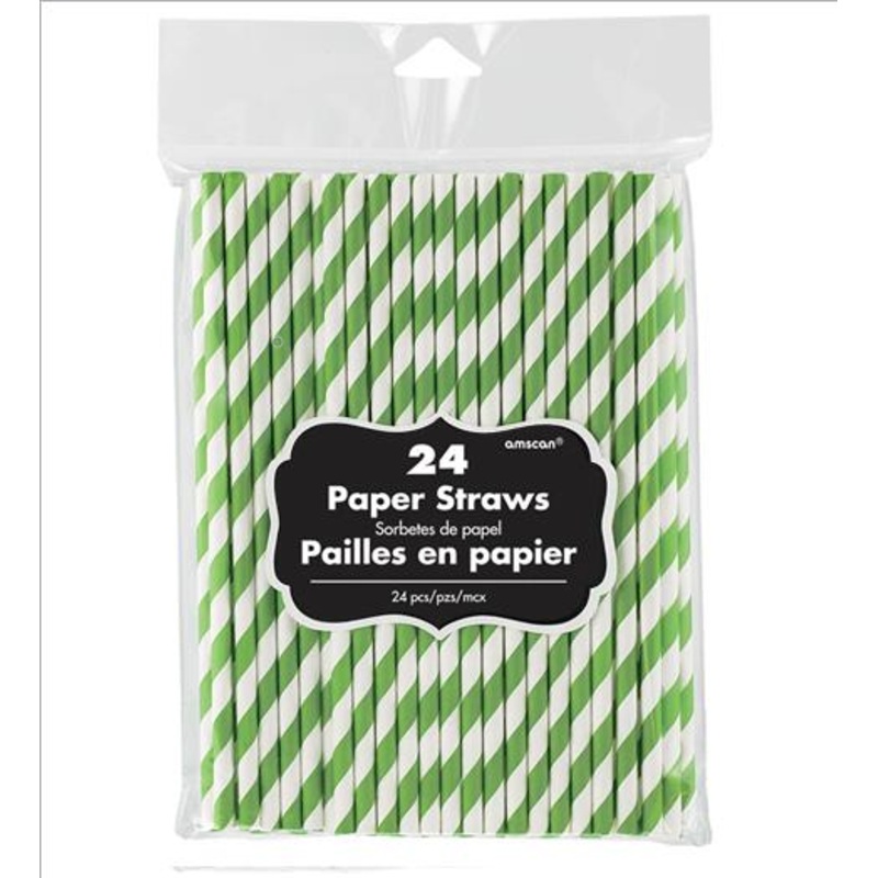 Paper Straws Kiwi Pack of 24