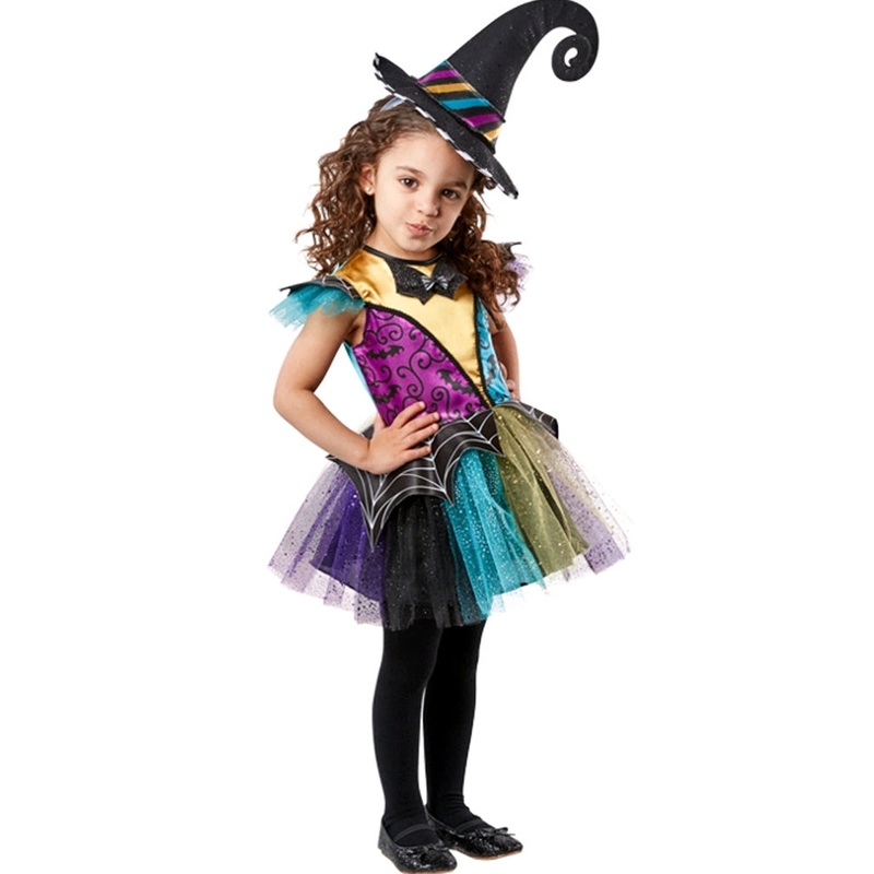 Patchwork Witch Girls Costume