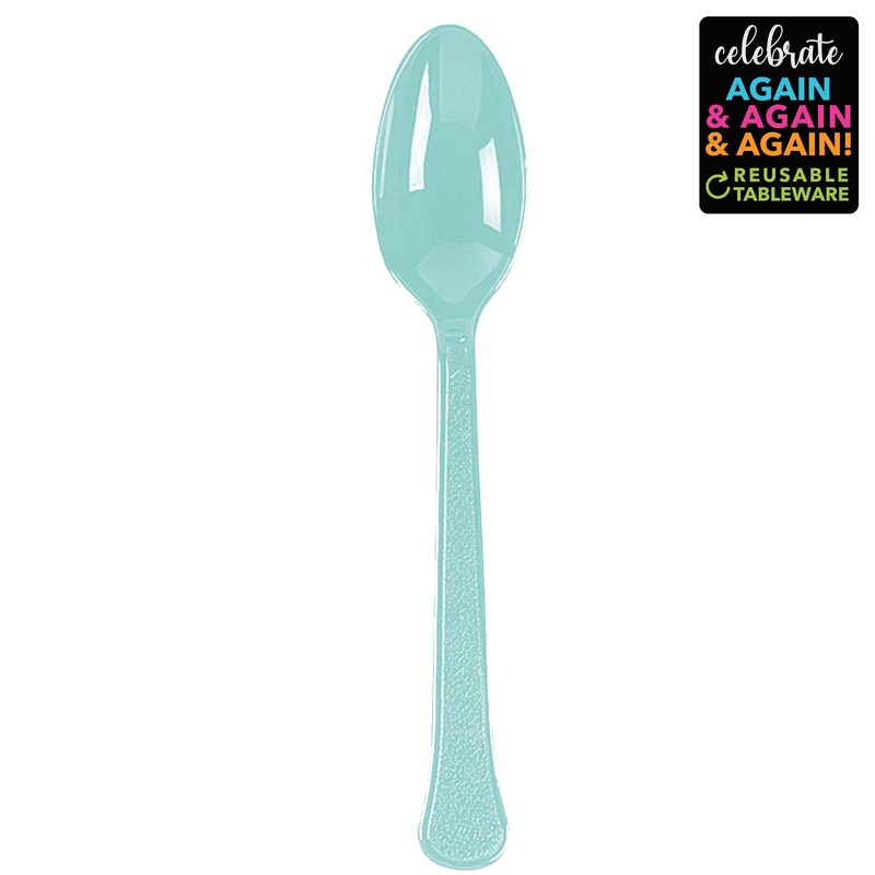 Premium Spoons 20 Pack Robins Egg Blue – Extra Heavy Weight Pack of 20