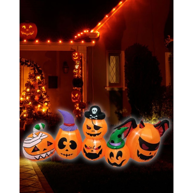 Pumpkin Family Lawn Inflatable 2.4m