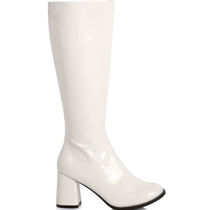 White Patent Go Go Womens Boots