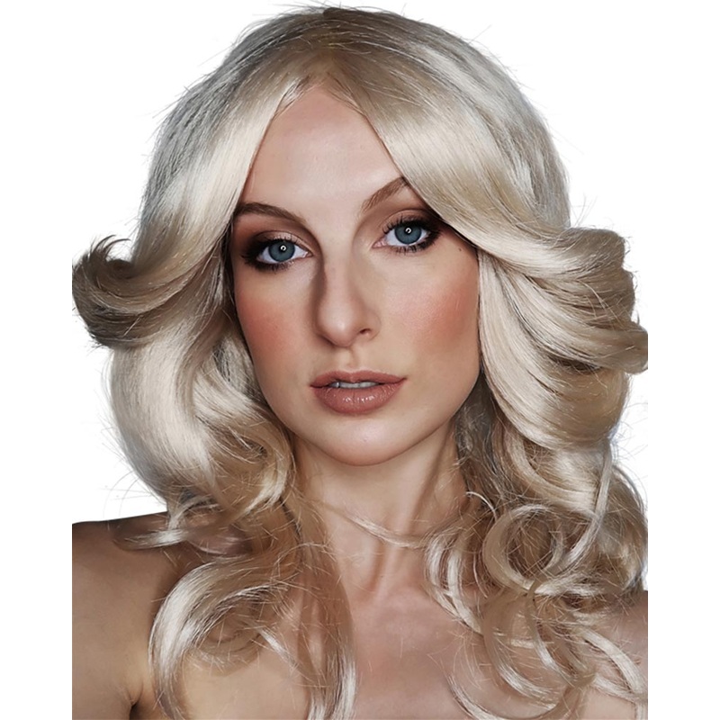 70s Farrah Flick Long Blonde Wig