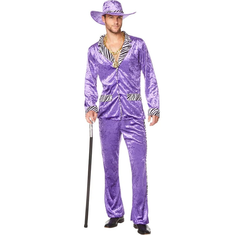 80s Pimp Purple Suit Mens Costume