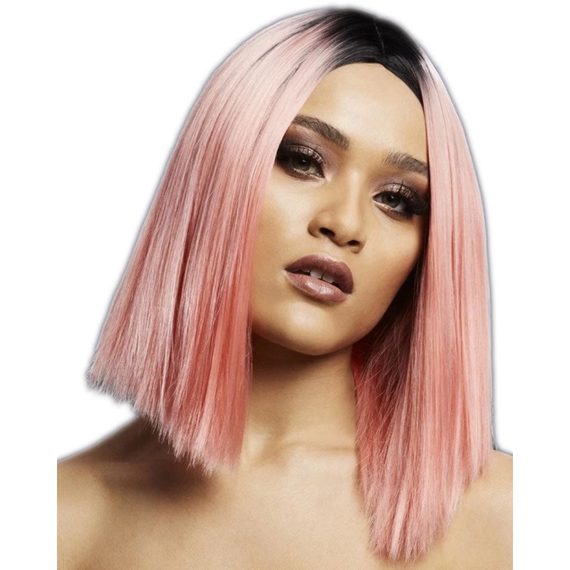 Fever Deluxe Kylie Two Toned Coral Pink Bob Wig