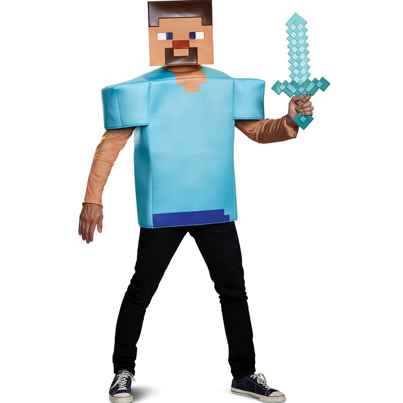 Minecraft Steve Classic Mens Costume