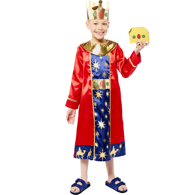 Red Nativity Wise Man Boys Christmas Costume