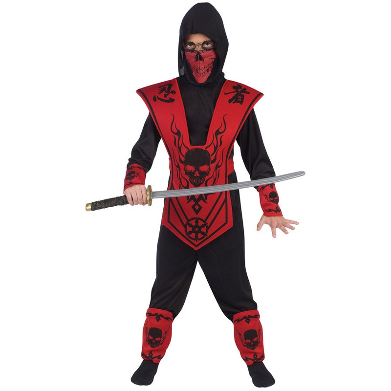 Red Skull Lord Ninja Boys Costume