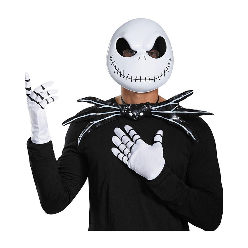 The Nightmare Before Christmas Jack Skellington Mask Bowtie and Gloves Set