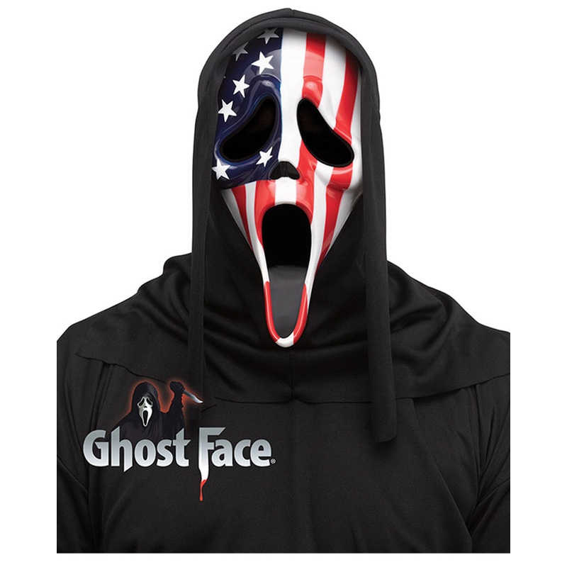 USA Flag Scream Ghost Face Mask