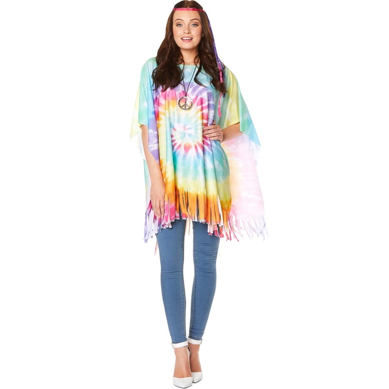 70s Hippie Poncho Womens Costume