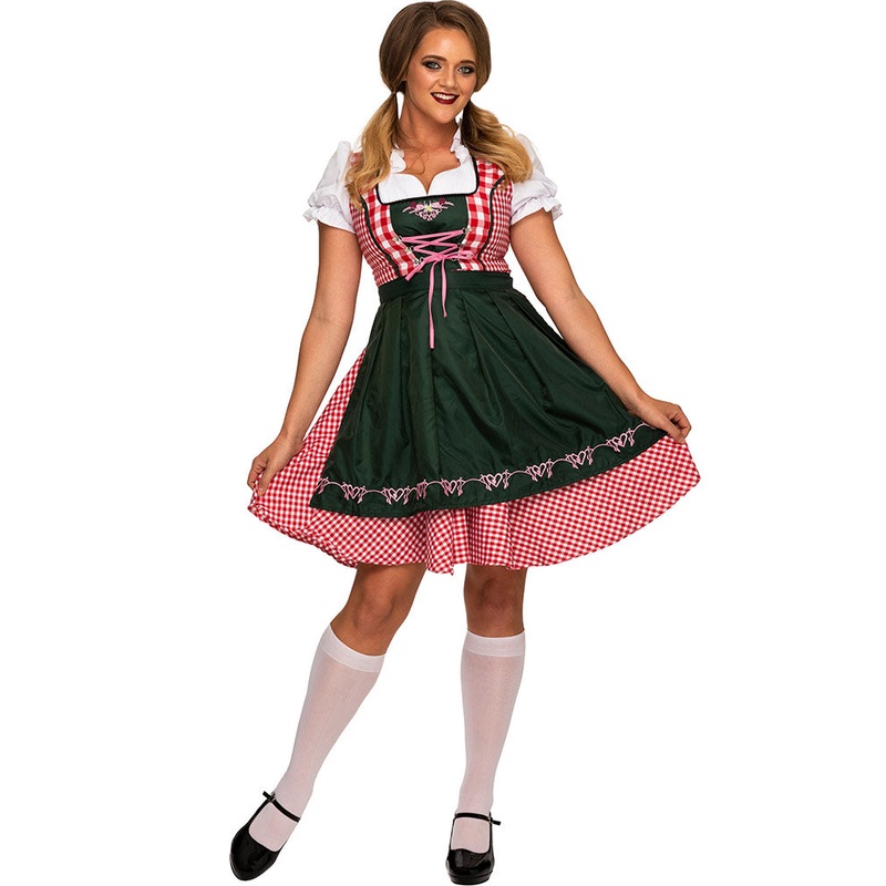 Emilia Deluxe Oktoberfest Dirndl Plus Size Womens Costume