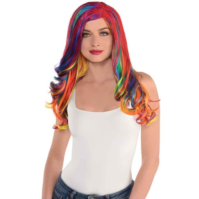 Glam Long Rainbow Wig