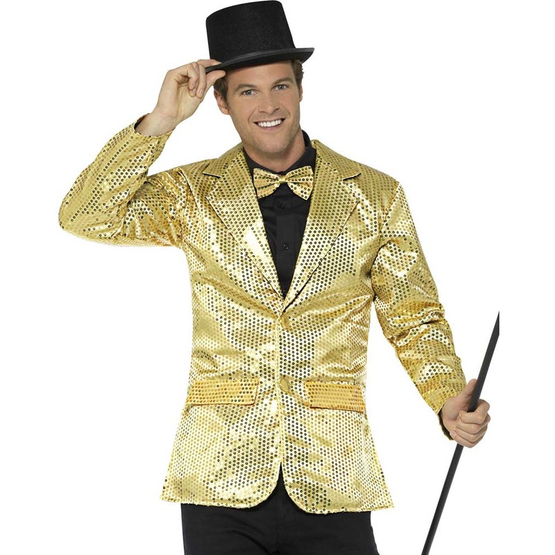 Gold Sequin Jacket Mens Costume