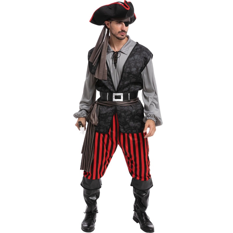 Grey Pirate Mens Costume