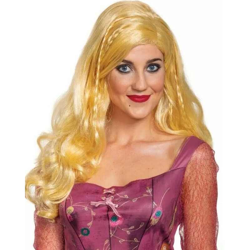 Hocus Pocus Sarah Deluxe Long Blonde Wig