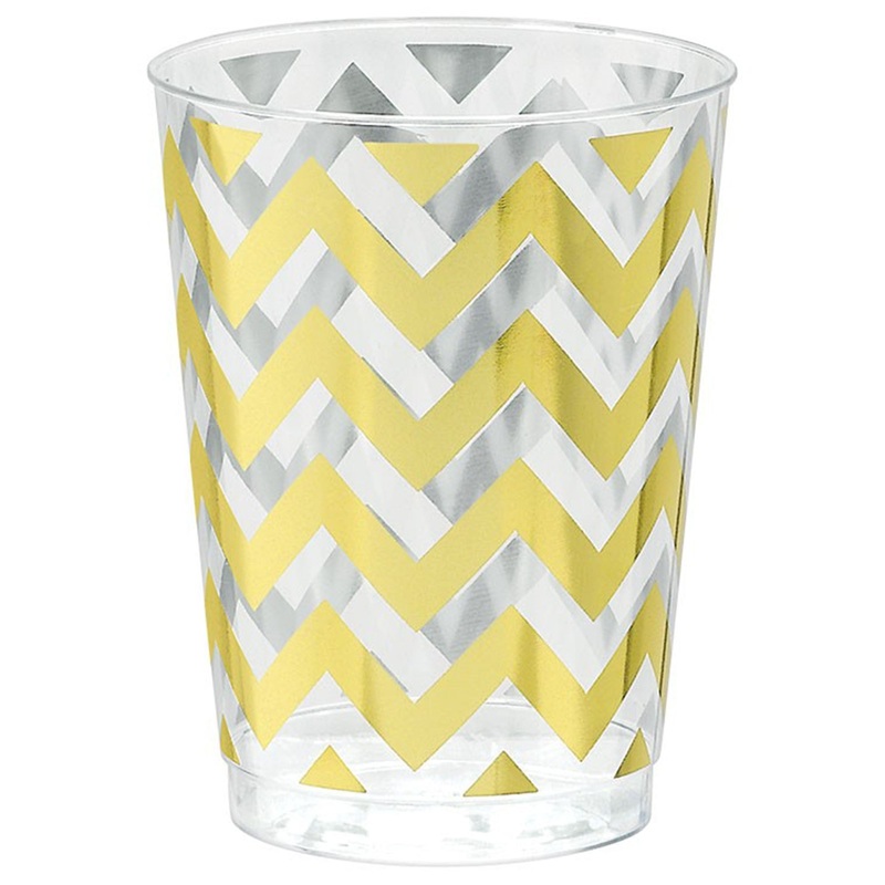 Premium Chevron Gold 295ml Tumbler Pack of 20