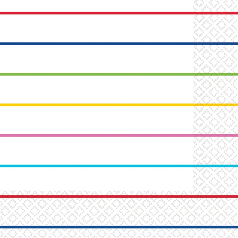 Rainbow Stripes 2ply Lunch Napkins Pack of 16