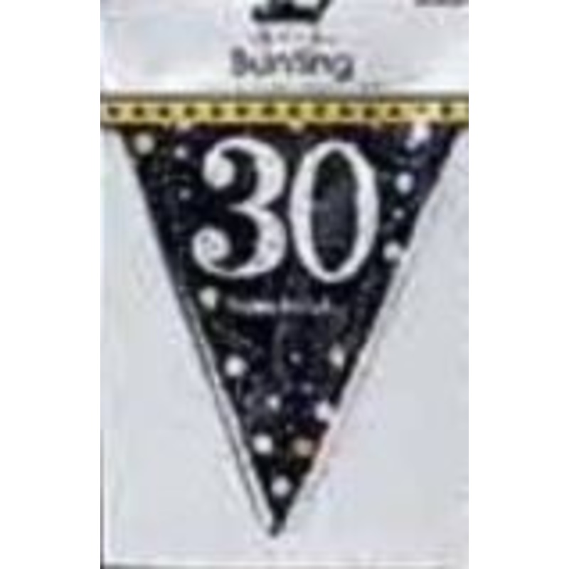 Sparkling Celebration 30 Prismatic Pennant Banner – Plastic