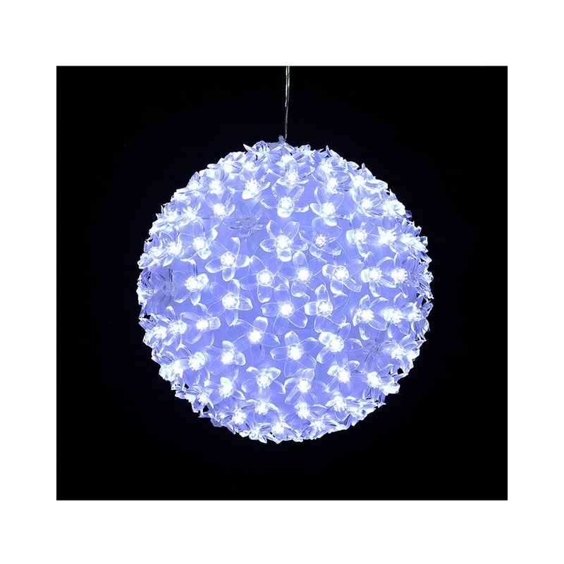 White Twinkle LED Petal Ball 20cm