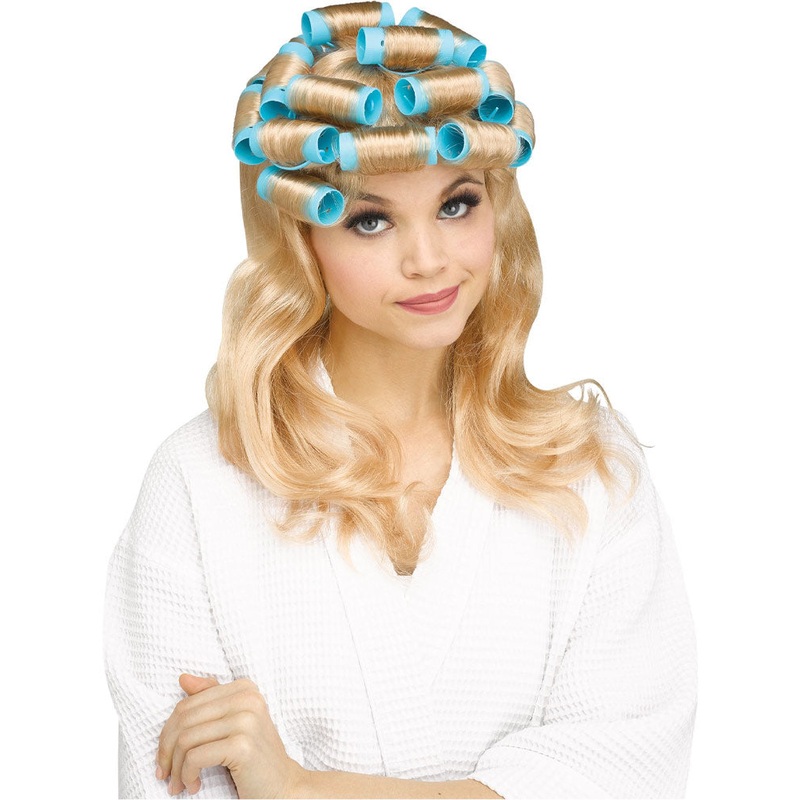 50s Housewife Curlers Blonde Wig