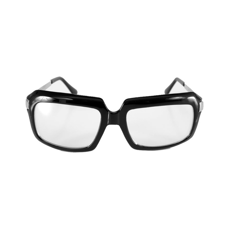 80s Scratcher Black and Clear Deluxe Glasses
