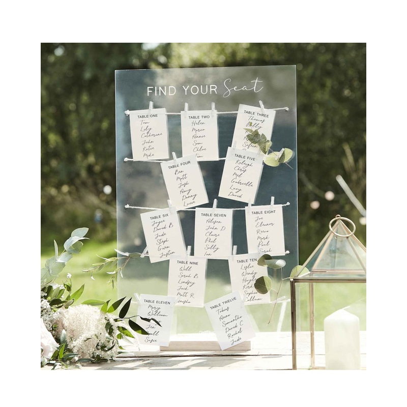 A Touch of Pampas Table Plan Acrylic Pack of 35