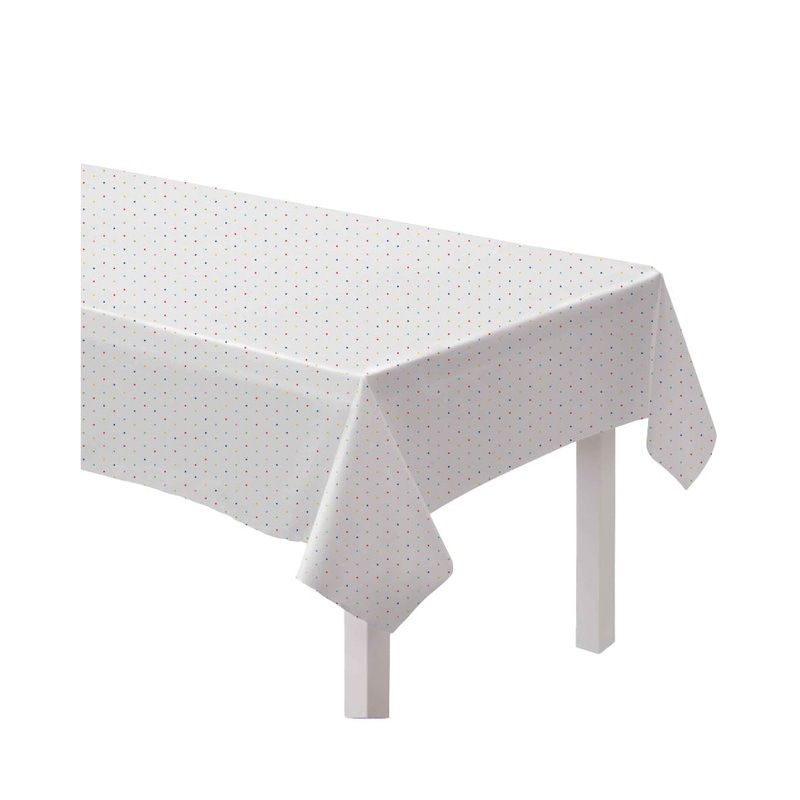 Dot Paper Tablecover Rainbow 137cm x 274cm