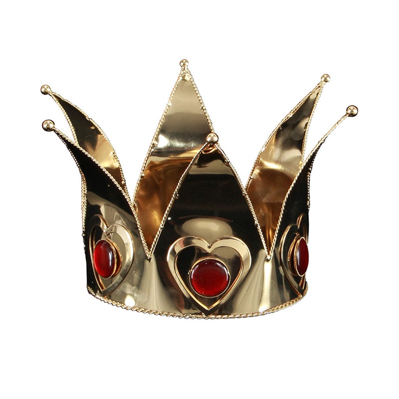 Gold Mini Queen of Hearts Deluxe Crown