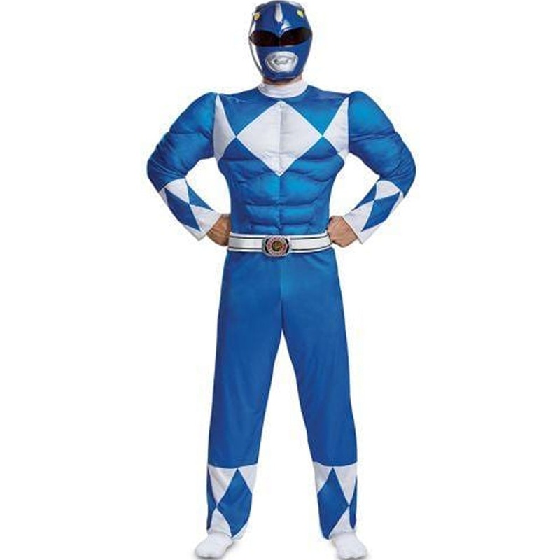 Power Rangers Blue Ranger Classic Muscle Adult Costume