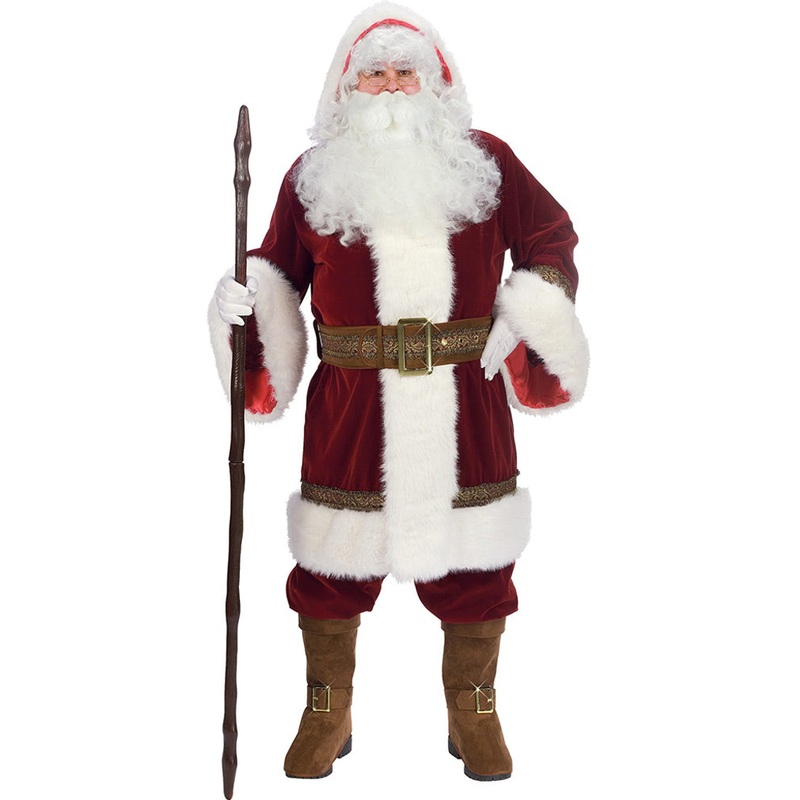 Professional Old Time Santa Plus Size Mens Christmas Costume