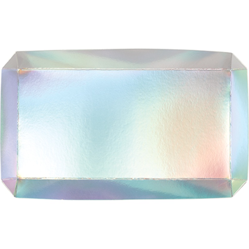 Shimmering Party Iridescent Cardboard Trays Pack of 2