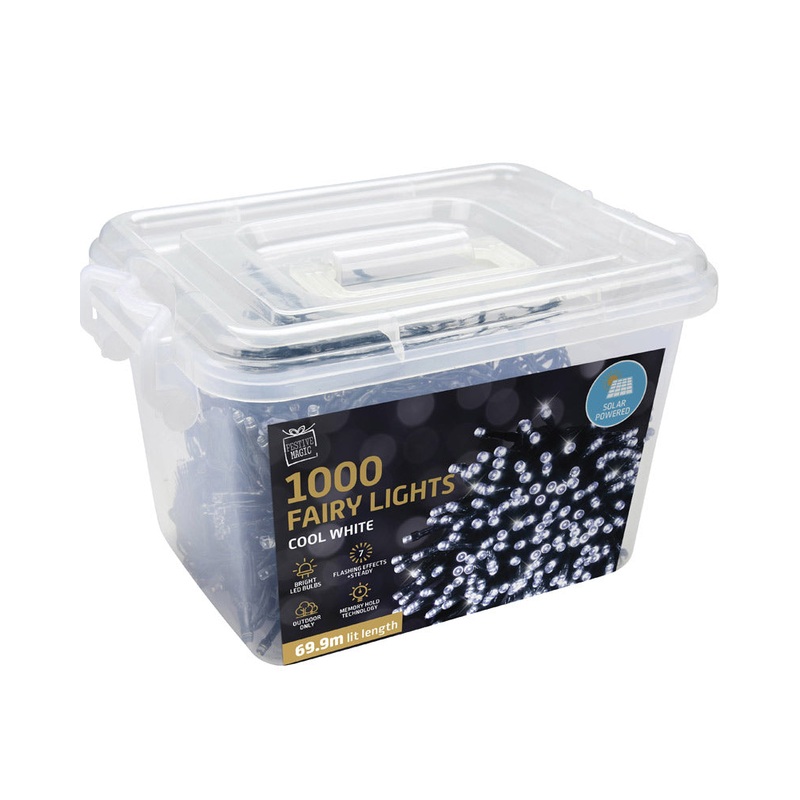 Solar Cool White 1000 Piece Fairy Lights 69.9m