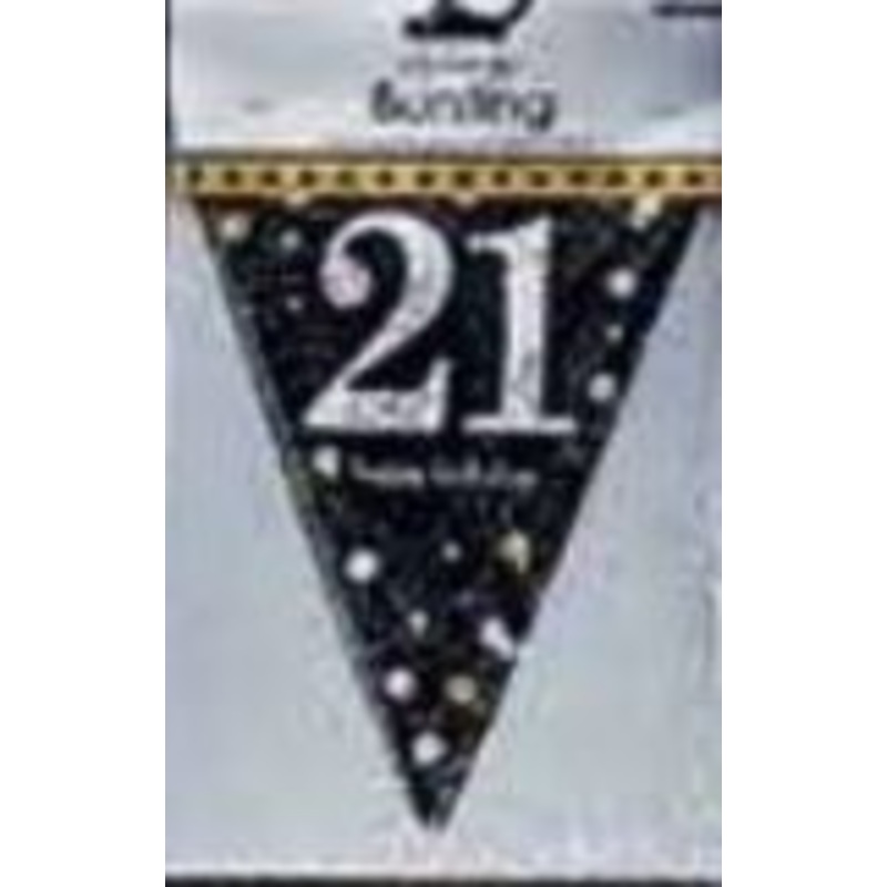 Sparkling Celebration 21 Prismatic Pennant Banner – Plastic