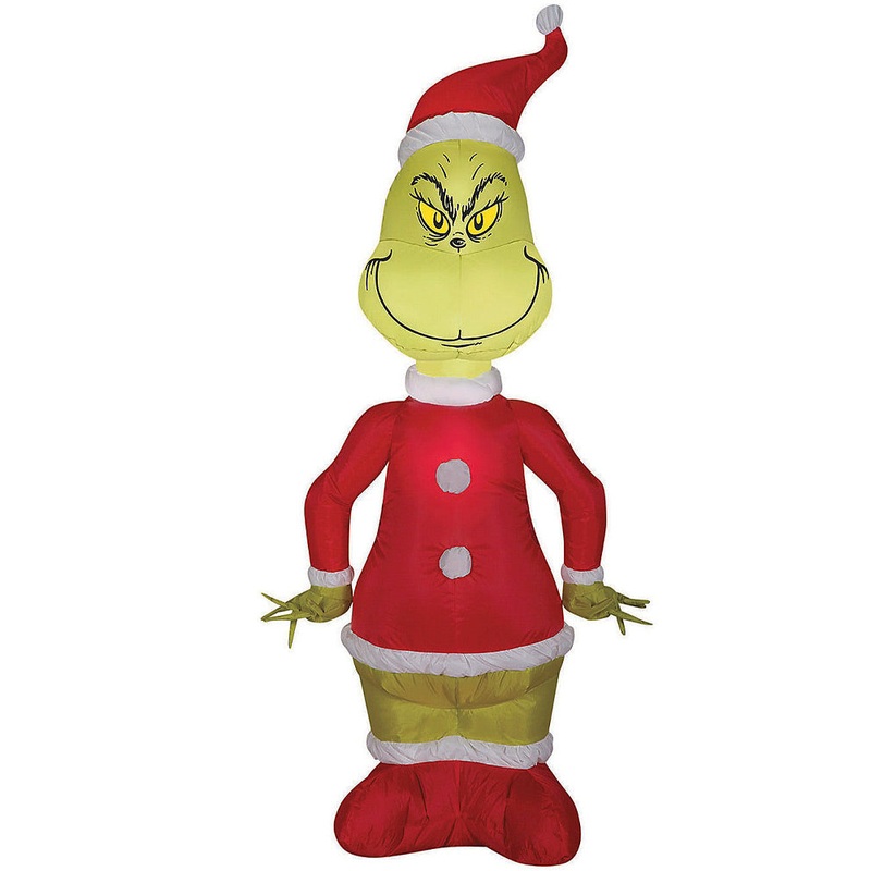 The Grinch Santa Christmas Inflatable (US PLUG)