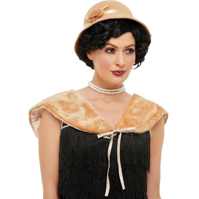 1920s Cream Hat and Stole Instant Accessory Set