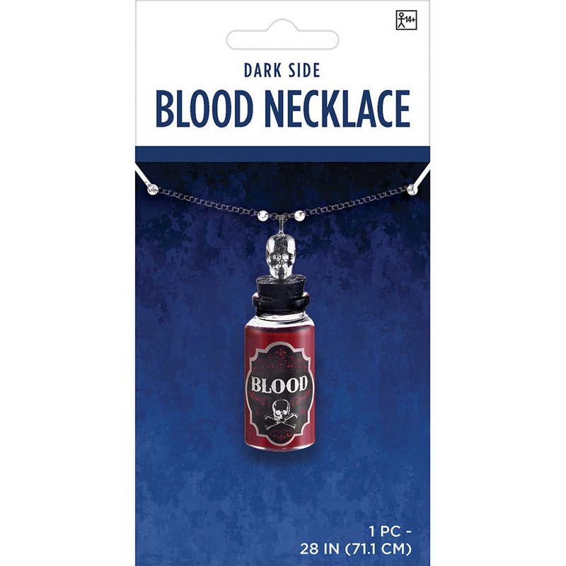 Blood Necklace with Skull Top