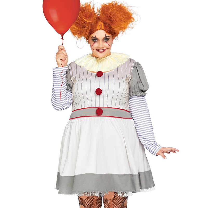 Creepy Clown Plus Size Womens Costume