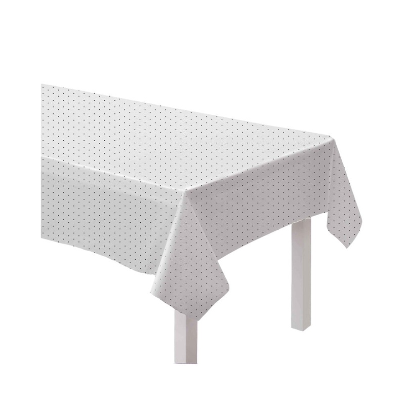 Dot Paper Tablecover Jet Black 137cm x 274cm